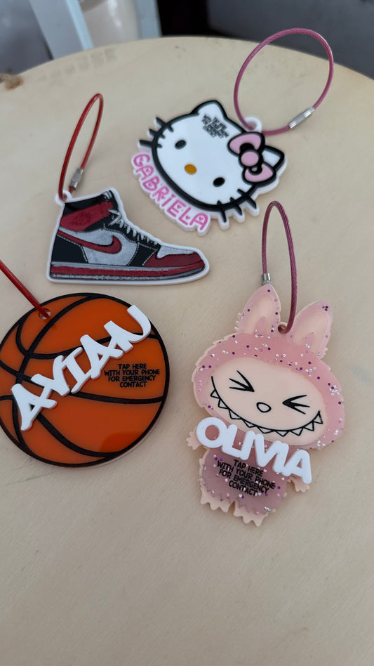 Emergency contact Keychains