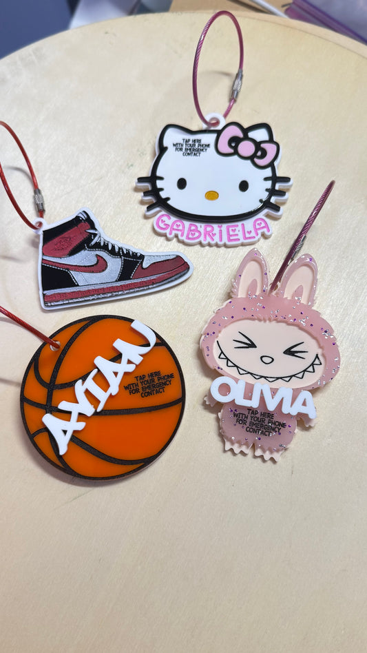 Emergency contact Keychains