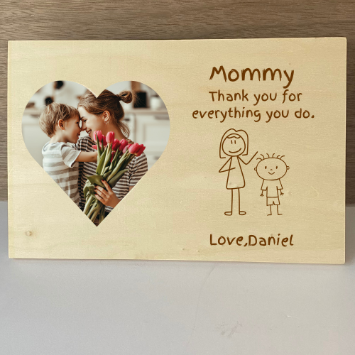 Personalized wooden frame