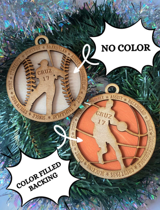 Personalized Sports  ornament