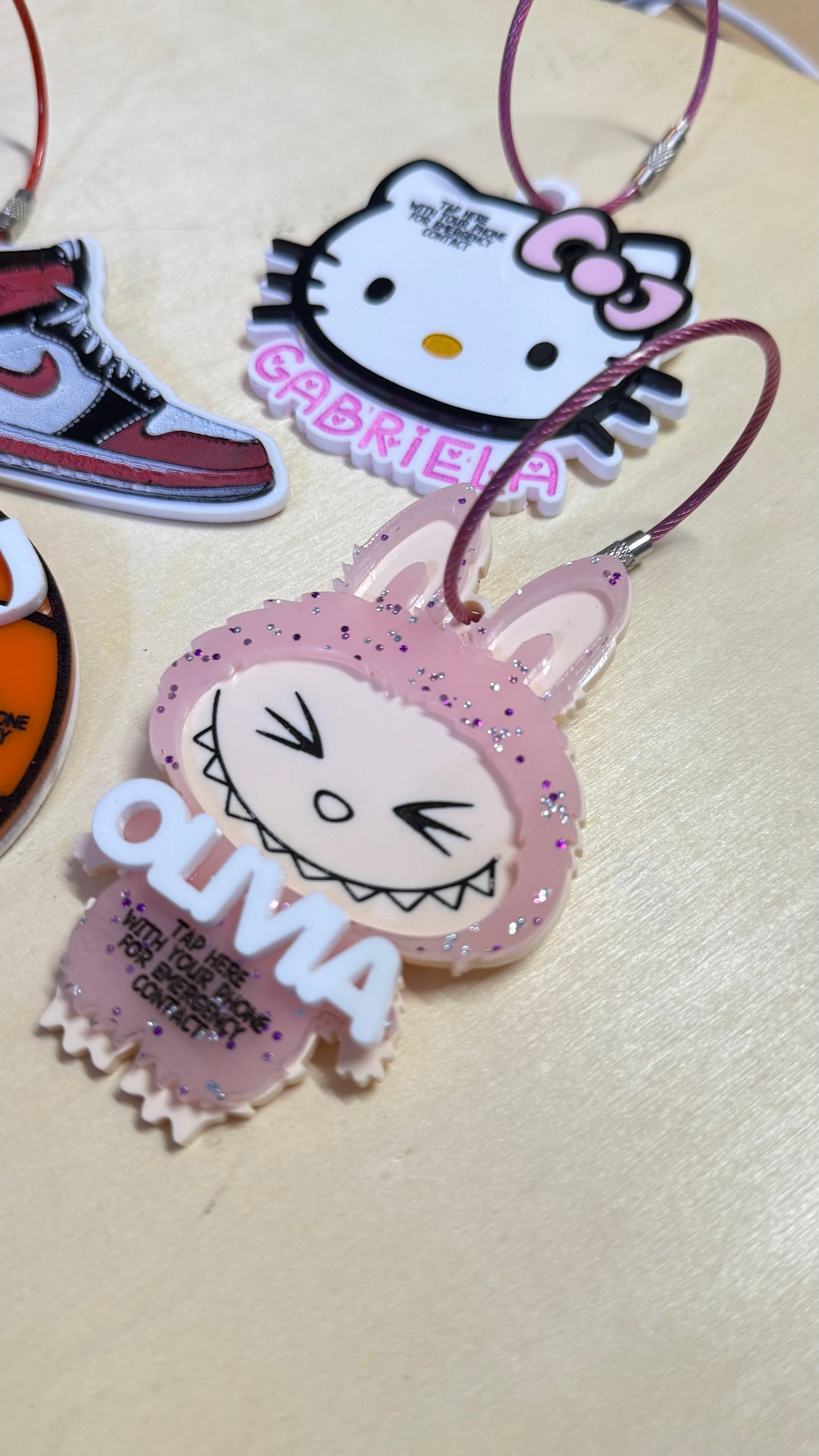 Emergency contact Keychains