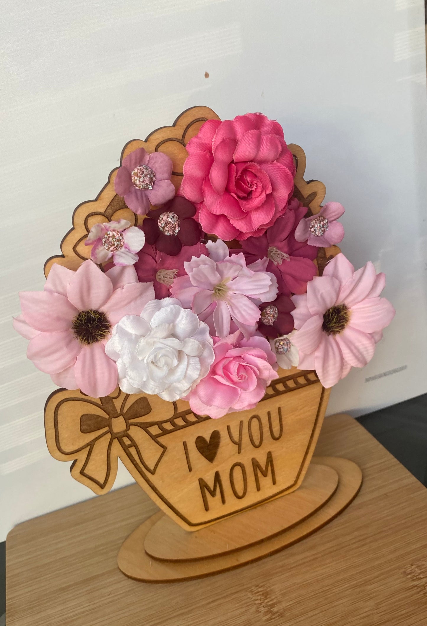 Wooden flower bouquet
