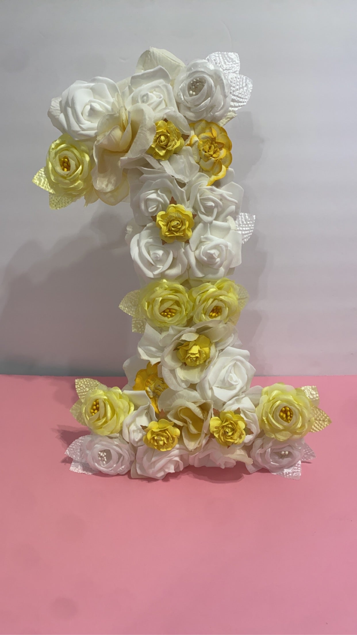 Floral  wooden Letter prop
