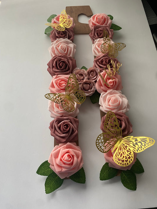 Floral  wooden Letter prop