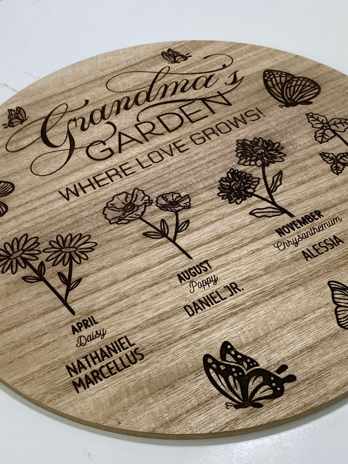 Grandmas garden wood sign