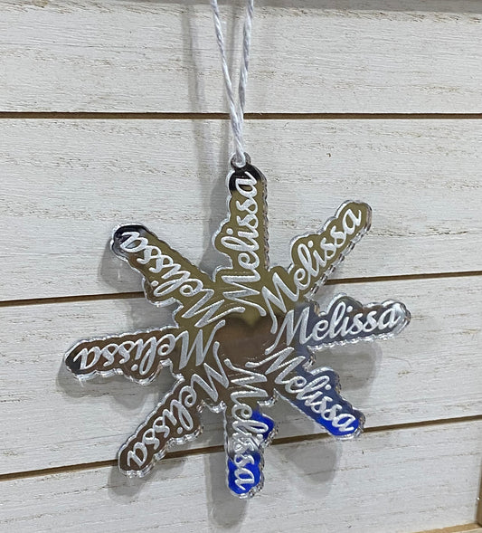 Personalized snowflake ornament