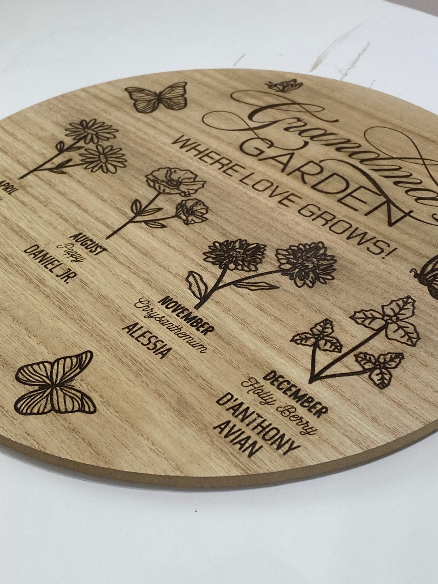 Grandmas garden wood sign