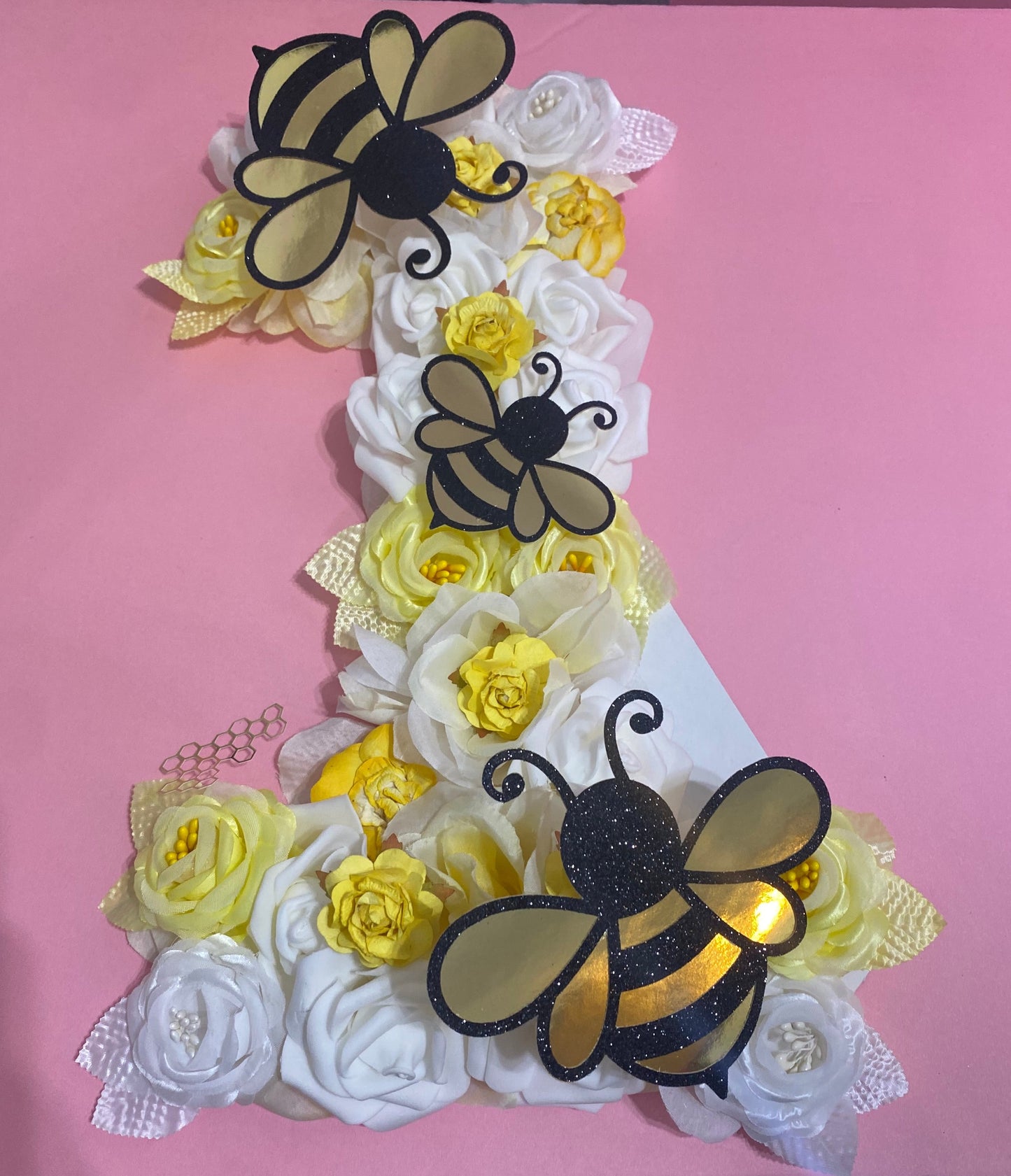 Floral  wooden Letter prop