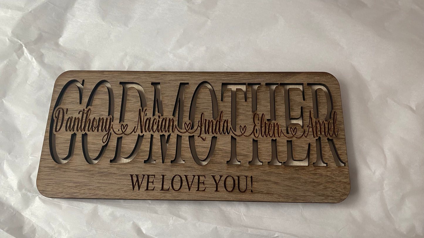 Wooden MOM Plaque