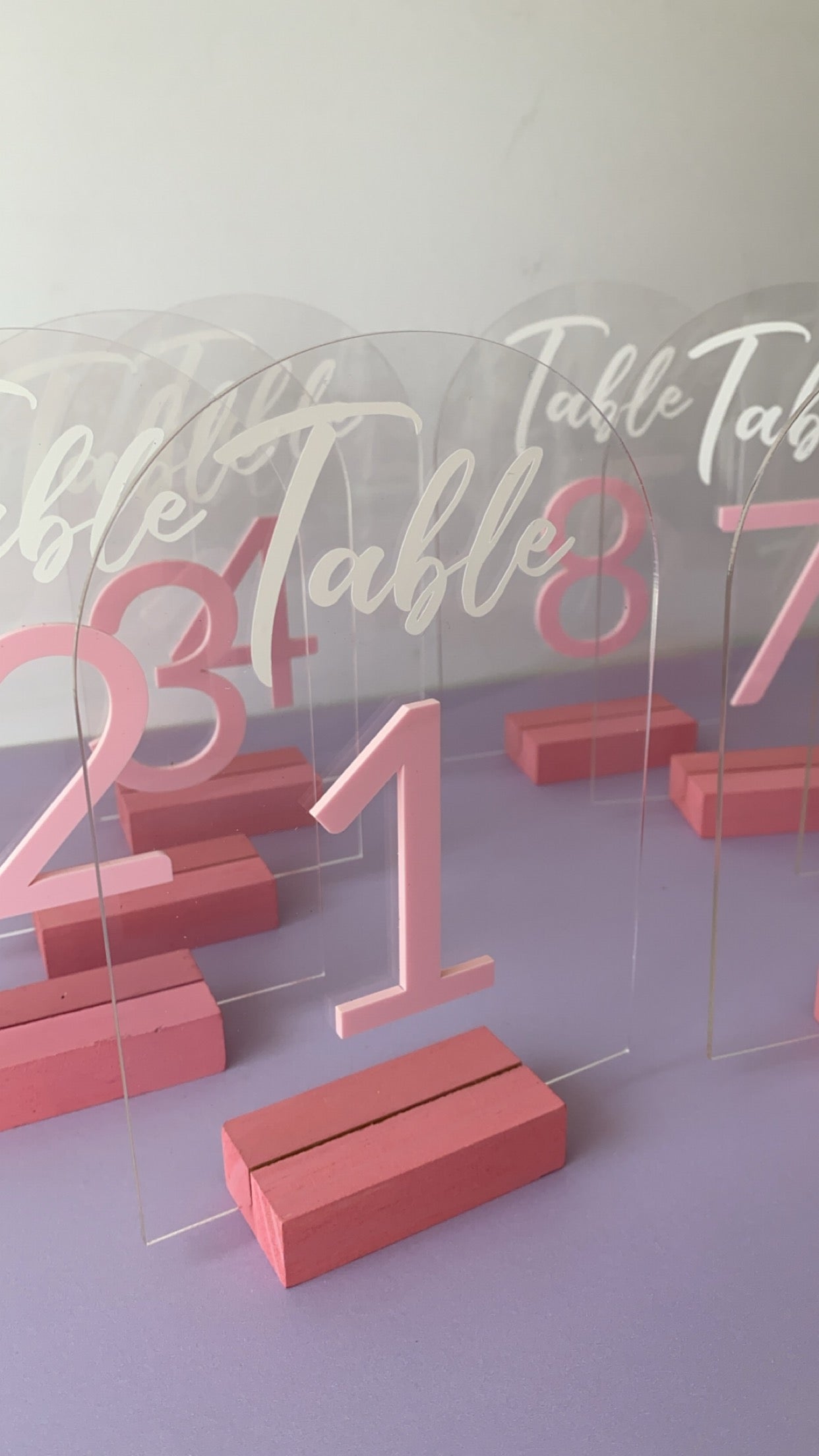 ACRYLIC TABLE SIGNS