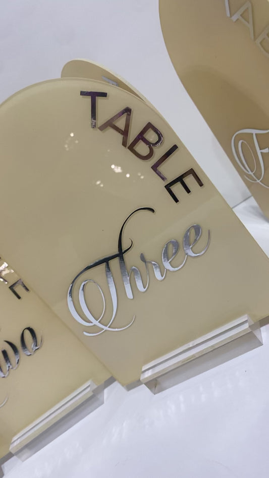 ACRYLIC TABLE SIGNS