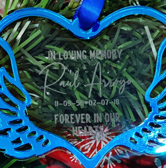 Memorial heart ornament