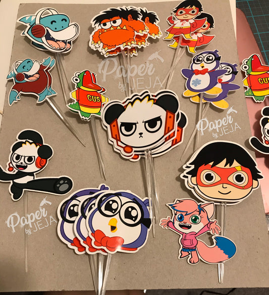 Themed / Character Cup cake toppers (12)