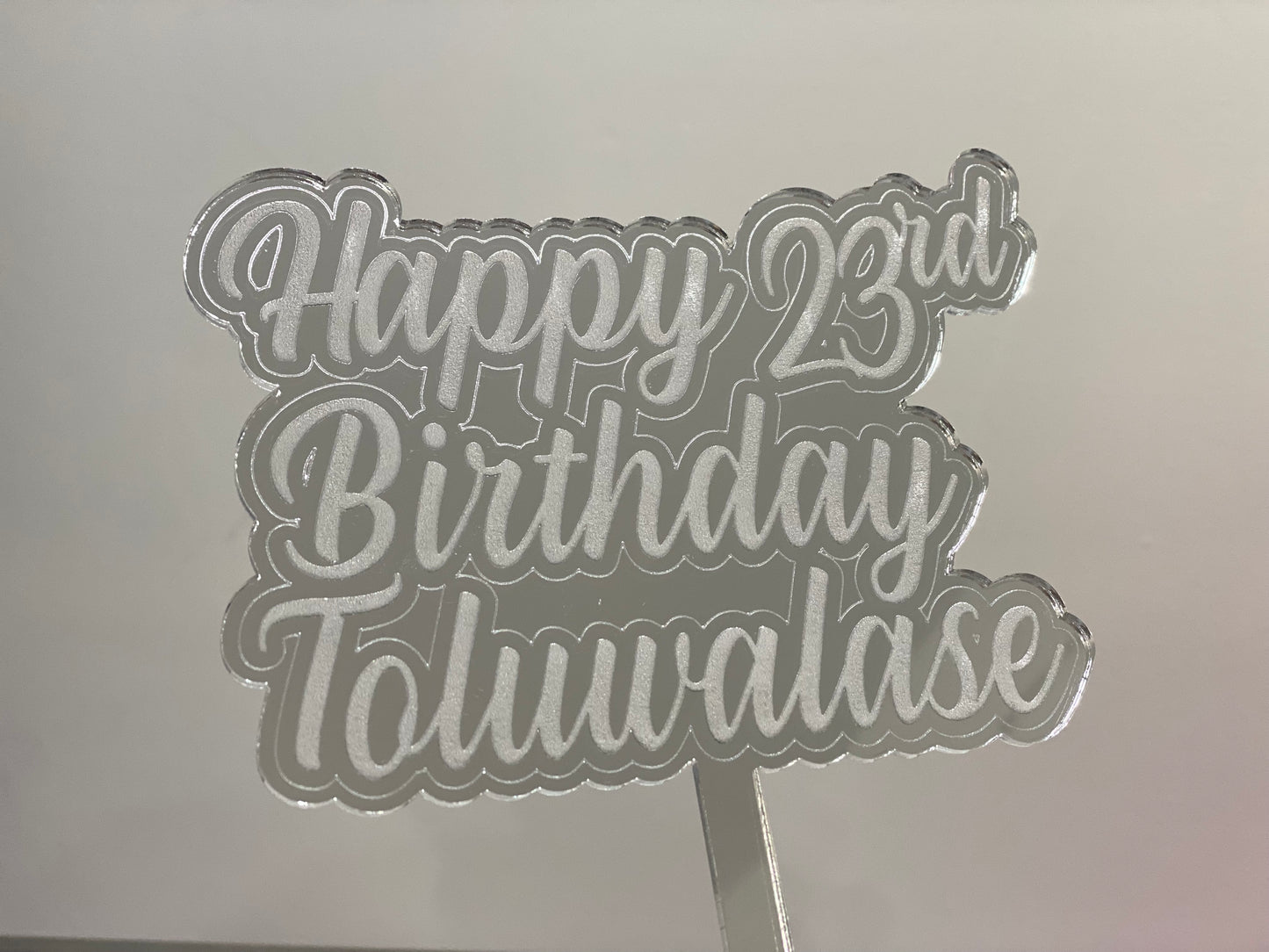 Acrylic cake Topper