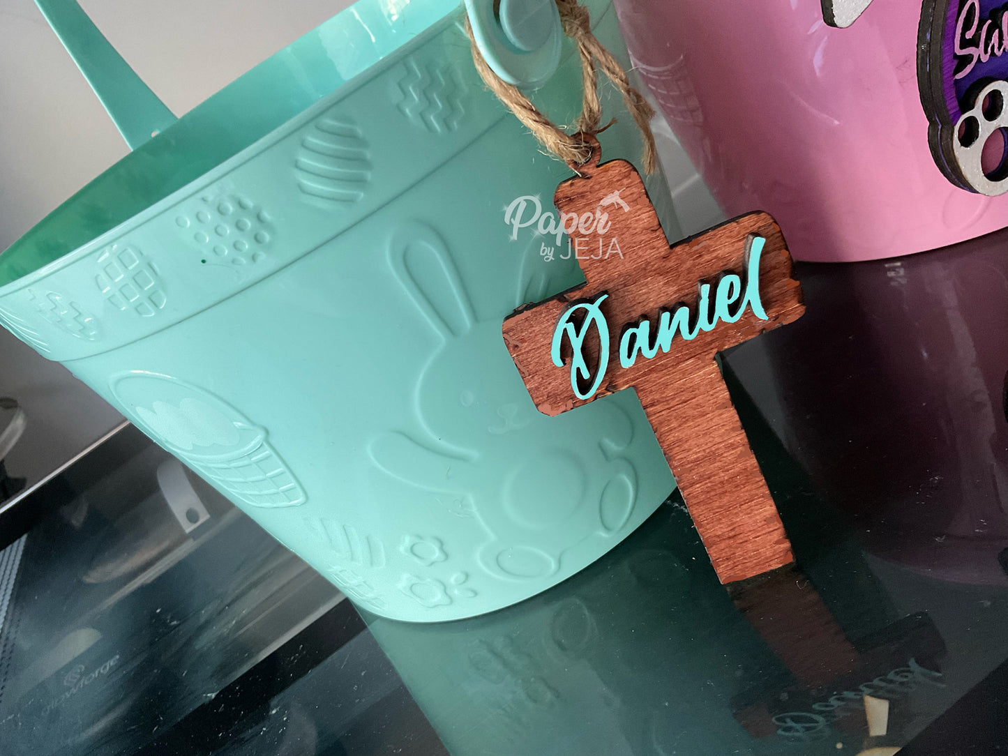 Personalized Basket Tag (cross)