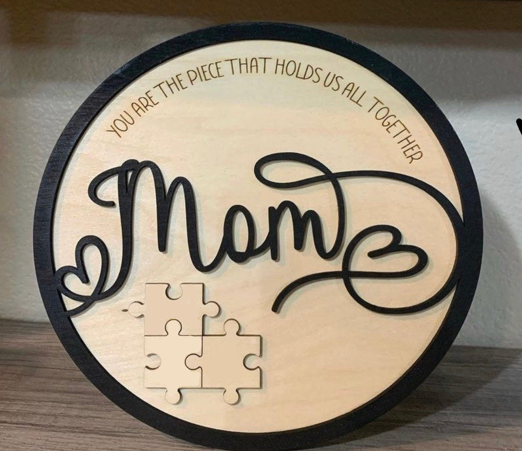 Mothers day puzzle sign